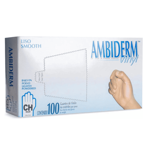 Guante de Vinyl Ambiderm / Caja de 100 unidades