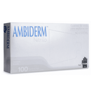Guante de Nitrilo Soft Negro Ambiderm / Tallas S, M y L